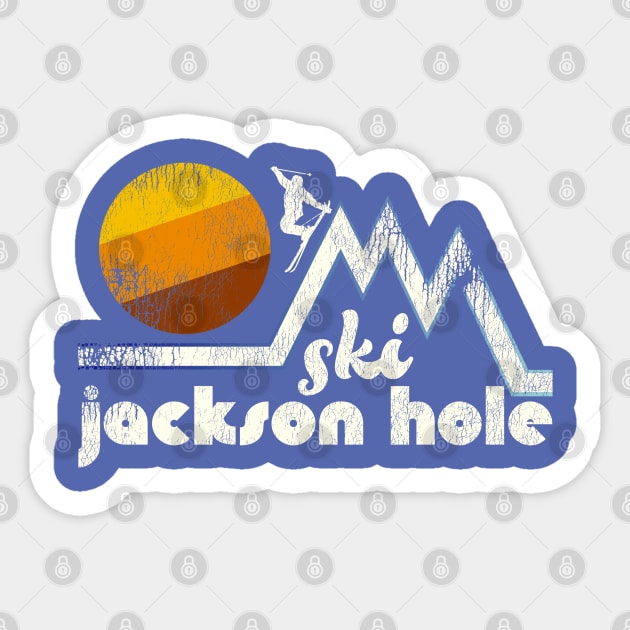 Retro Ski Jackson Hole Sticker by darklordpug